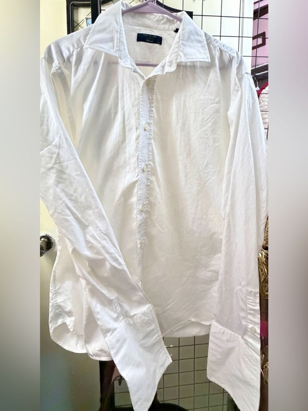 Ted Baker White Long-Sleeve Dress Shirt
